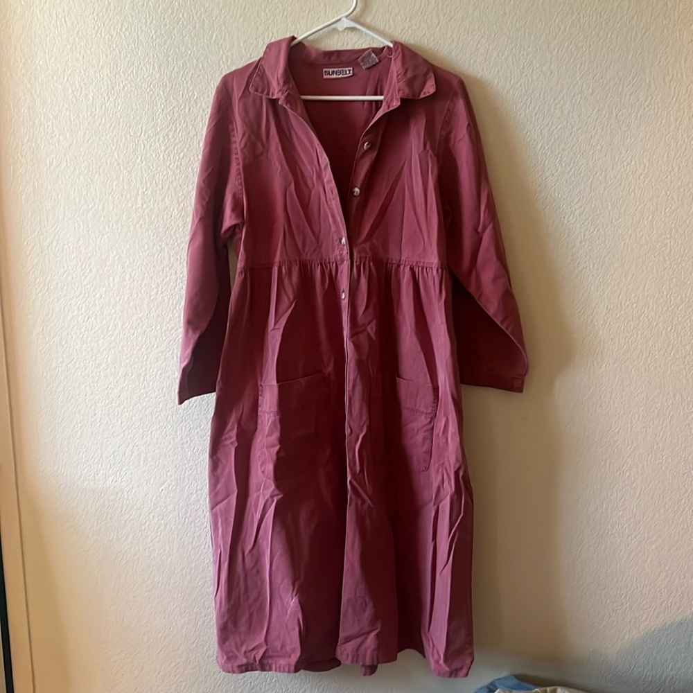 Vintage red denim dress